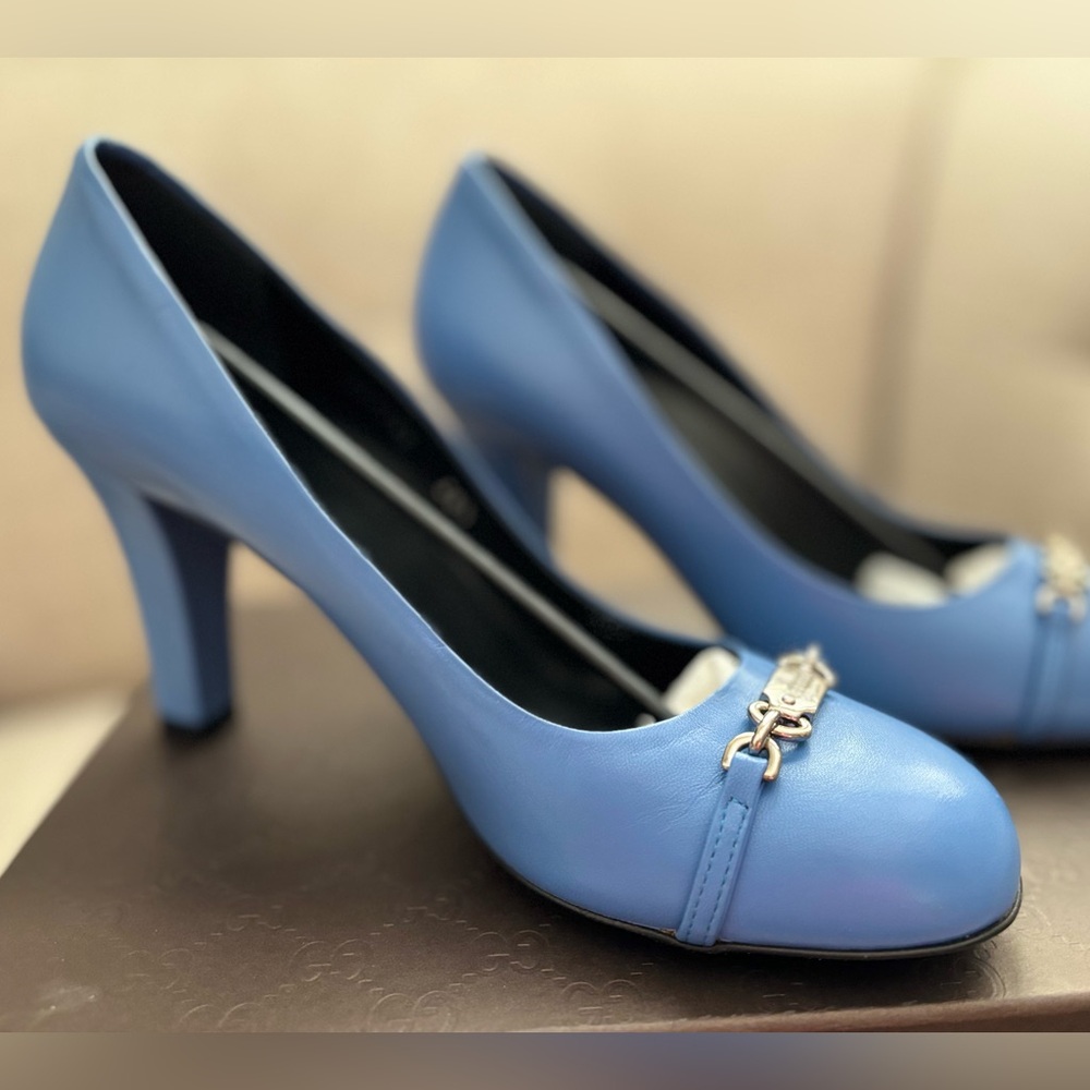 Gucci high heels | leather | blue | 38.5 | like new